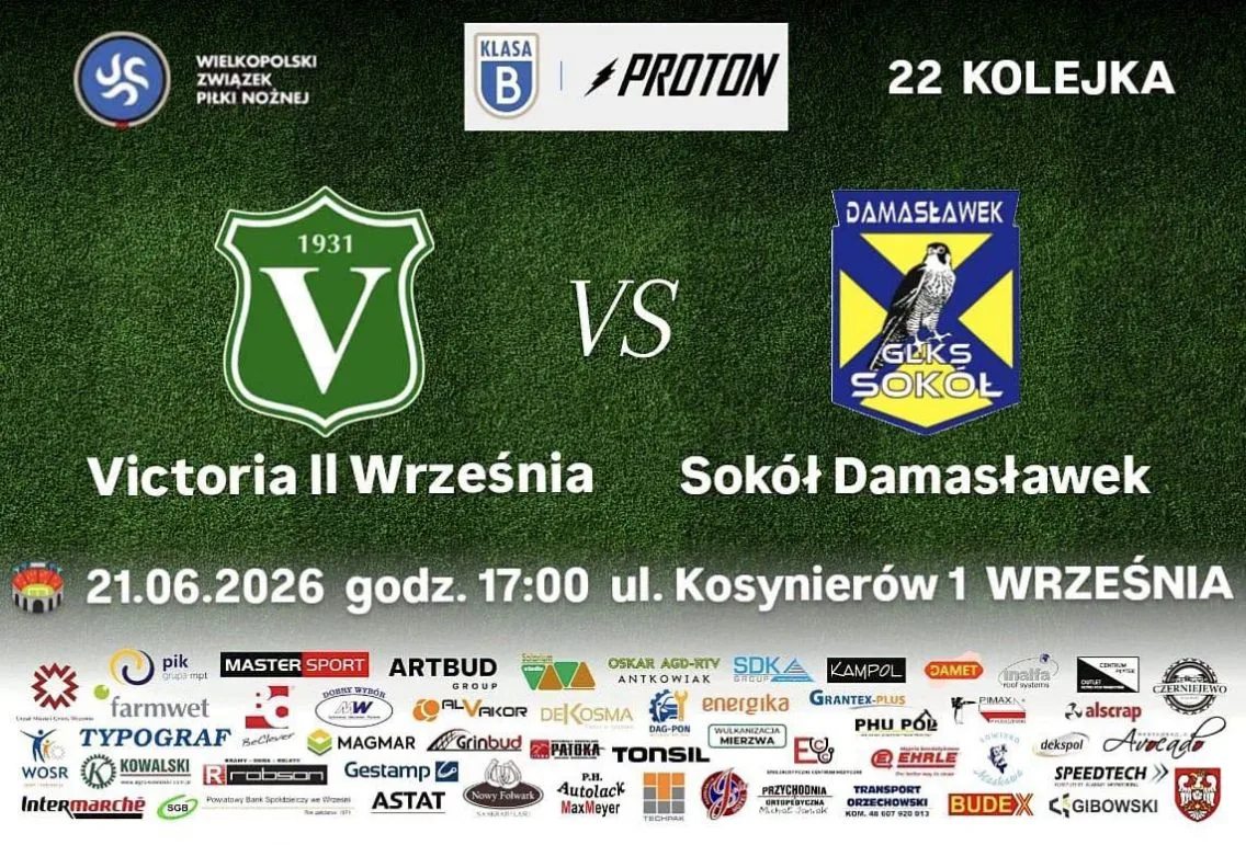 Ostatni mecz Proton B Klasa z Sokołem Damasławek