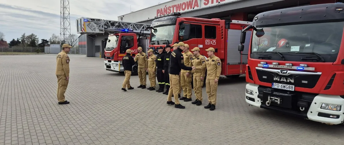 Wizytacja przedstawicieli PSP w Komendzie Powiatowej we Wrześni