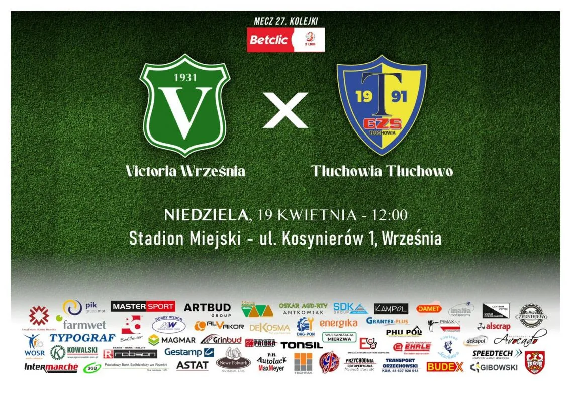 Mecz z Tłuchowem - szansa na 3 punkty!