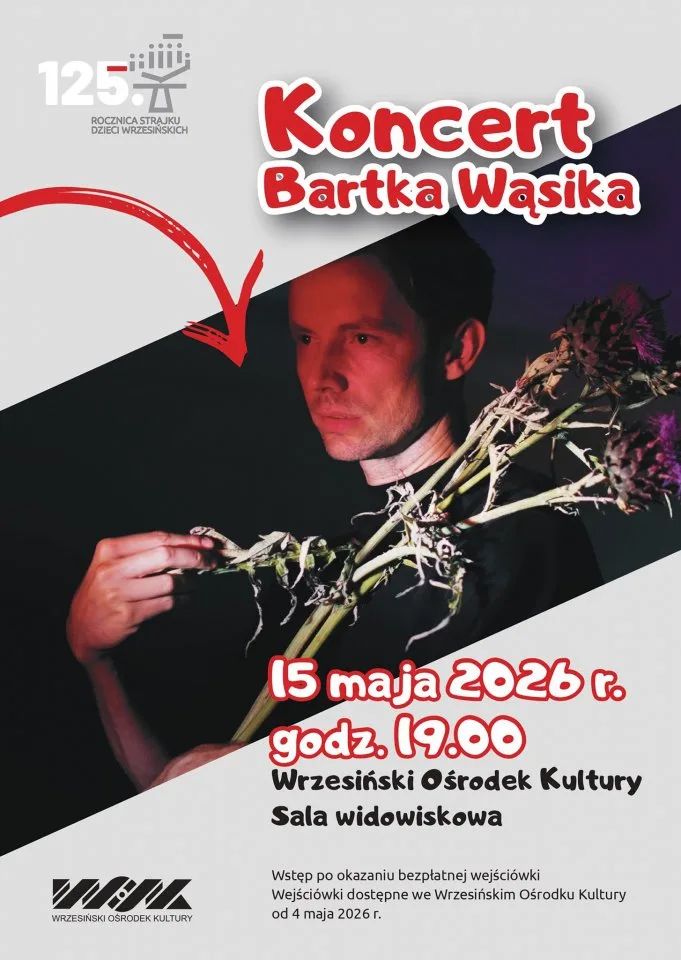 Koncert Bartka Wąsika w Wrzesińskim Ośrodku Kultury