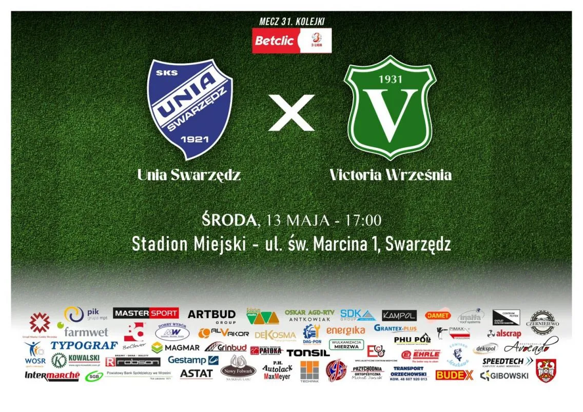Mecz wyjazdowy z Unią Swarzędz