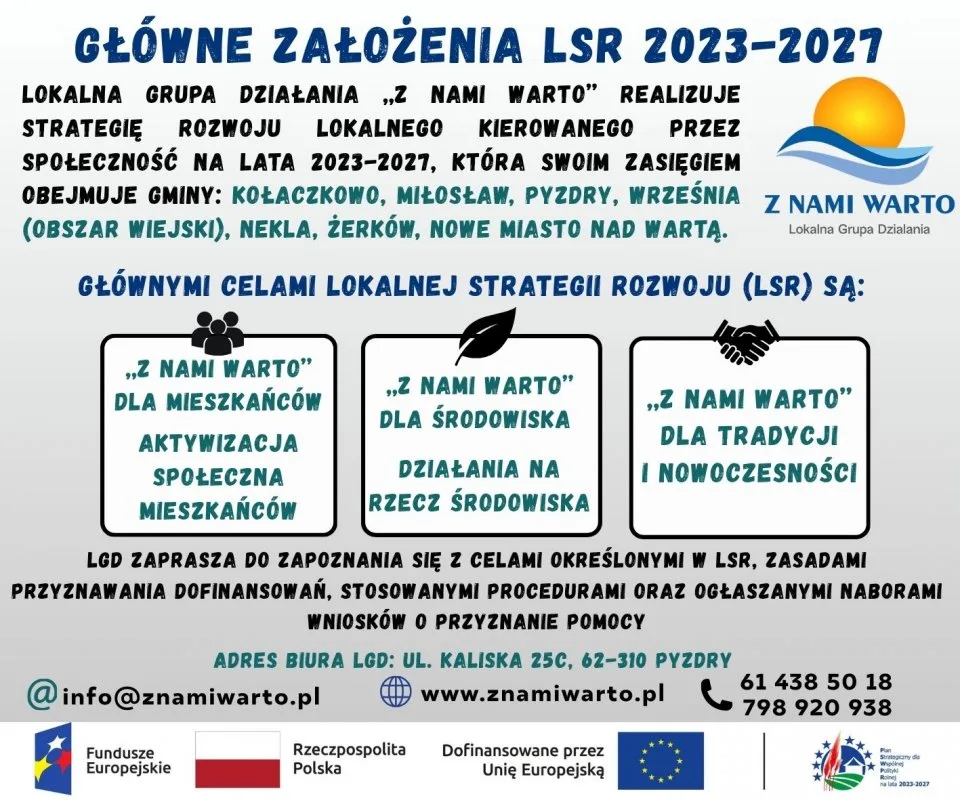 Lokalna Grupa Działania 'Z nami Warto' przedstawia Lokalną Strategię Rozwoju na lata 2023-2027