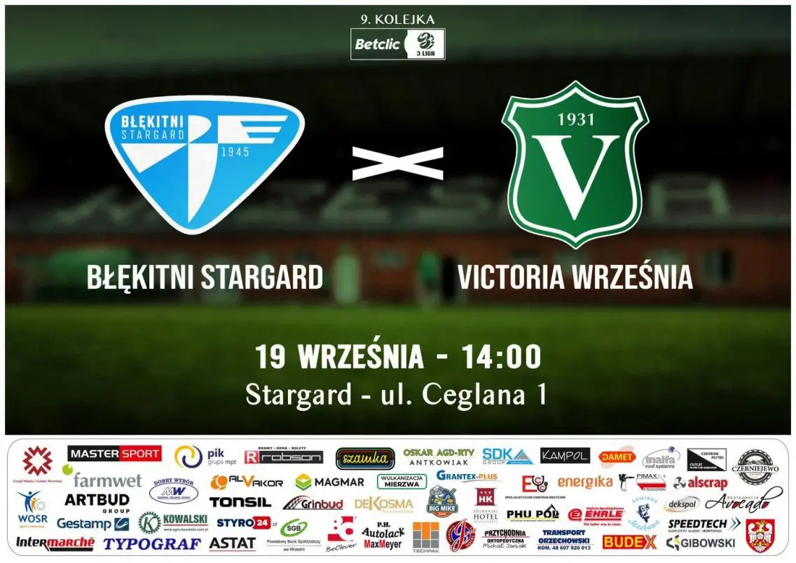 Victoria Września zmierzy się z Błękitnymi Stargard