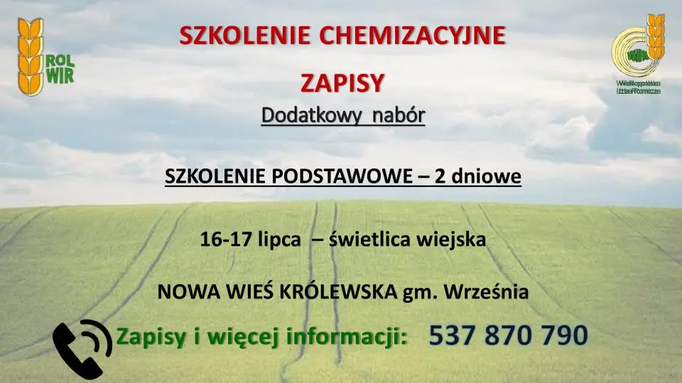 Szkolenie chemizacyjne w Nowej Wsi Królewskiej