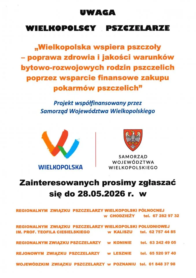 Wsparcie dla pszczelarzy w Wielkopolsce