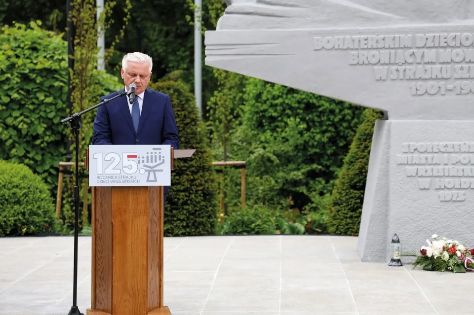 Przemówienie burmistrza Wrześni Tomasza Kałużnego z okazji 125. rocznicy strajku Dzieci Wrzesińskich